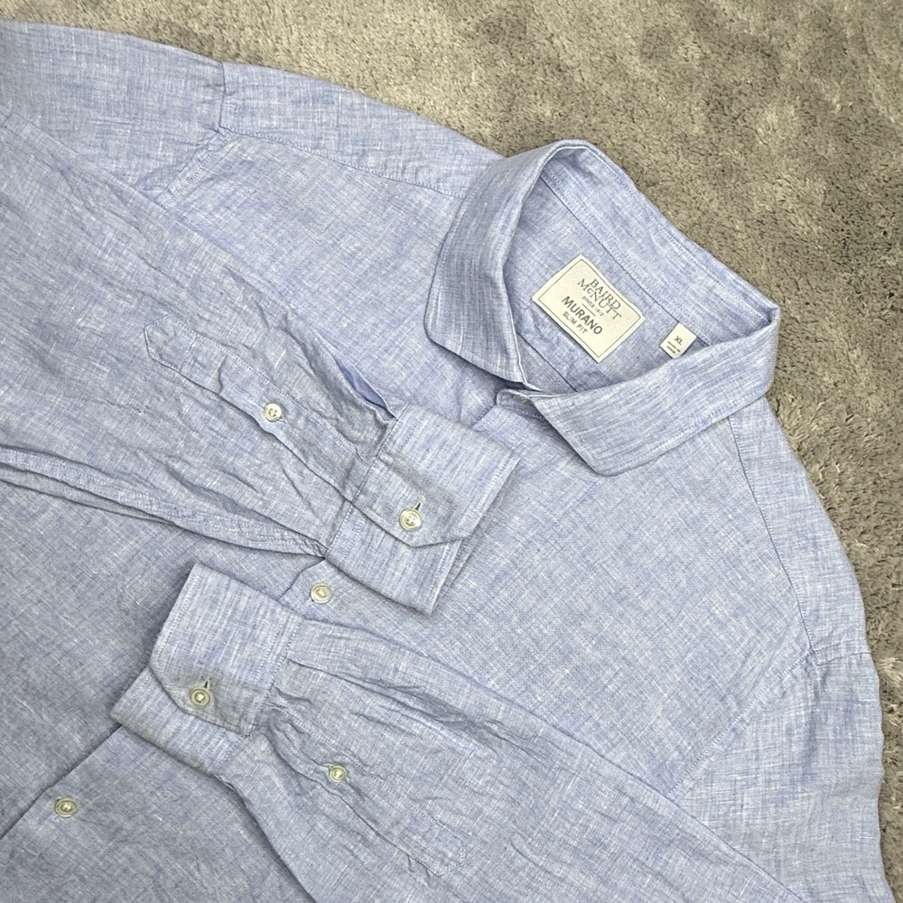 Murano Light Blue Casual Button-Down Shirt